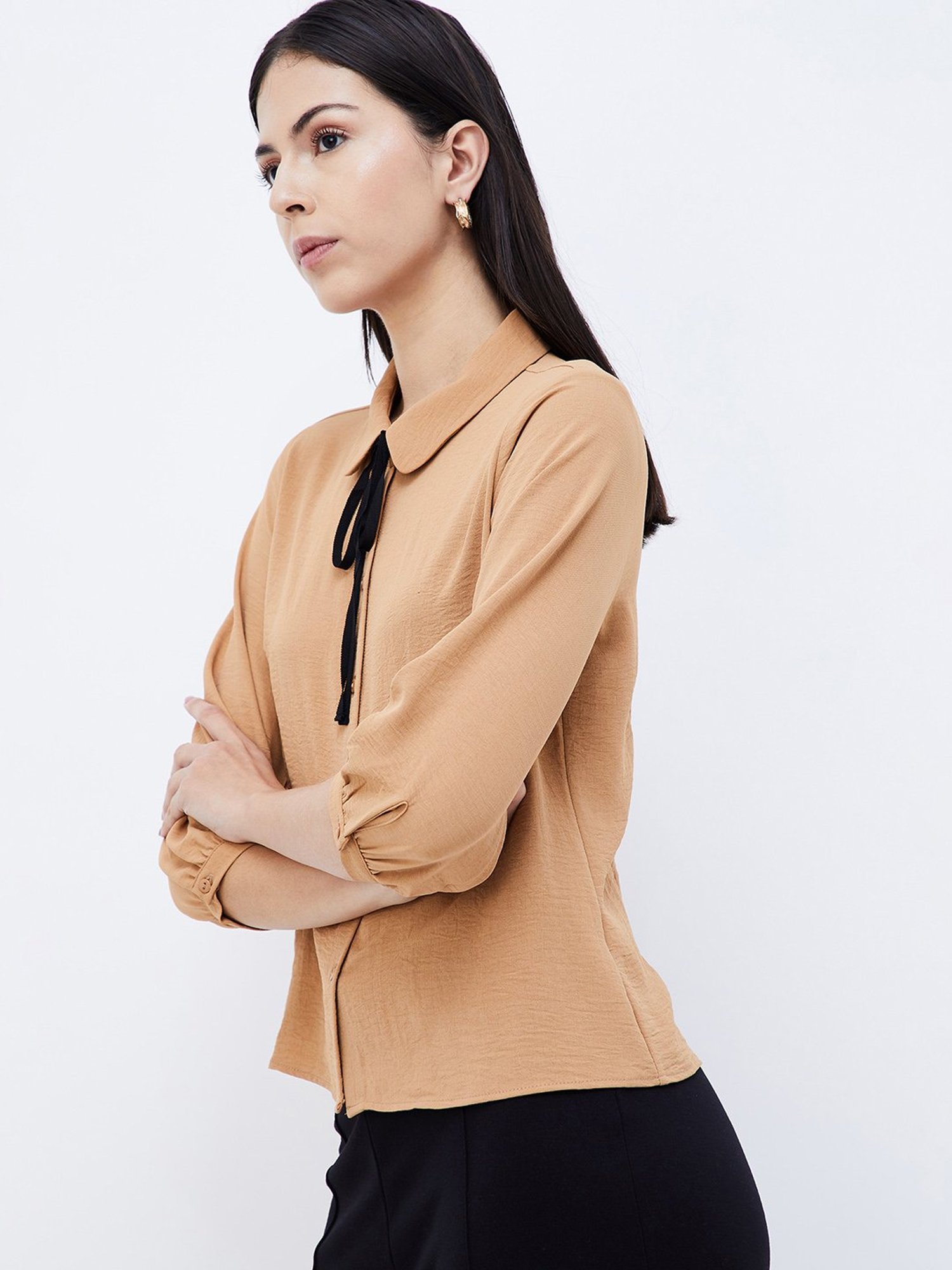 Code by Lifestyle Brown Regular Fit Top