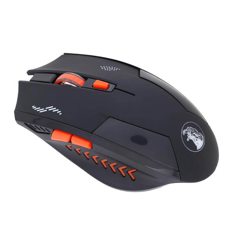 USB Charging Wireless Mouse Super Silent 6 Buttons 2400 DPI Optical Computer Gaming Mouse with Charging Cable For PC Laptop