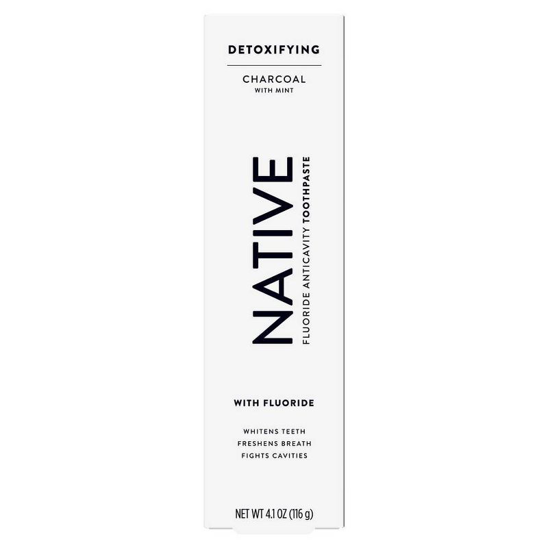 Native Charcoal with Mint Fluoride Natural Toothpaste  - 4.1 oz