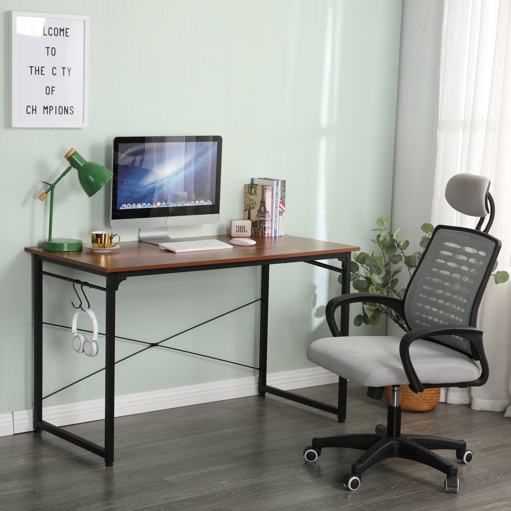 40'' Study Writing Desk Small Computer Desk Home Office Desk Gaming Desk Modern Simple Desk