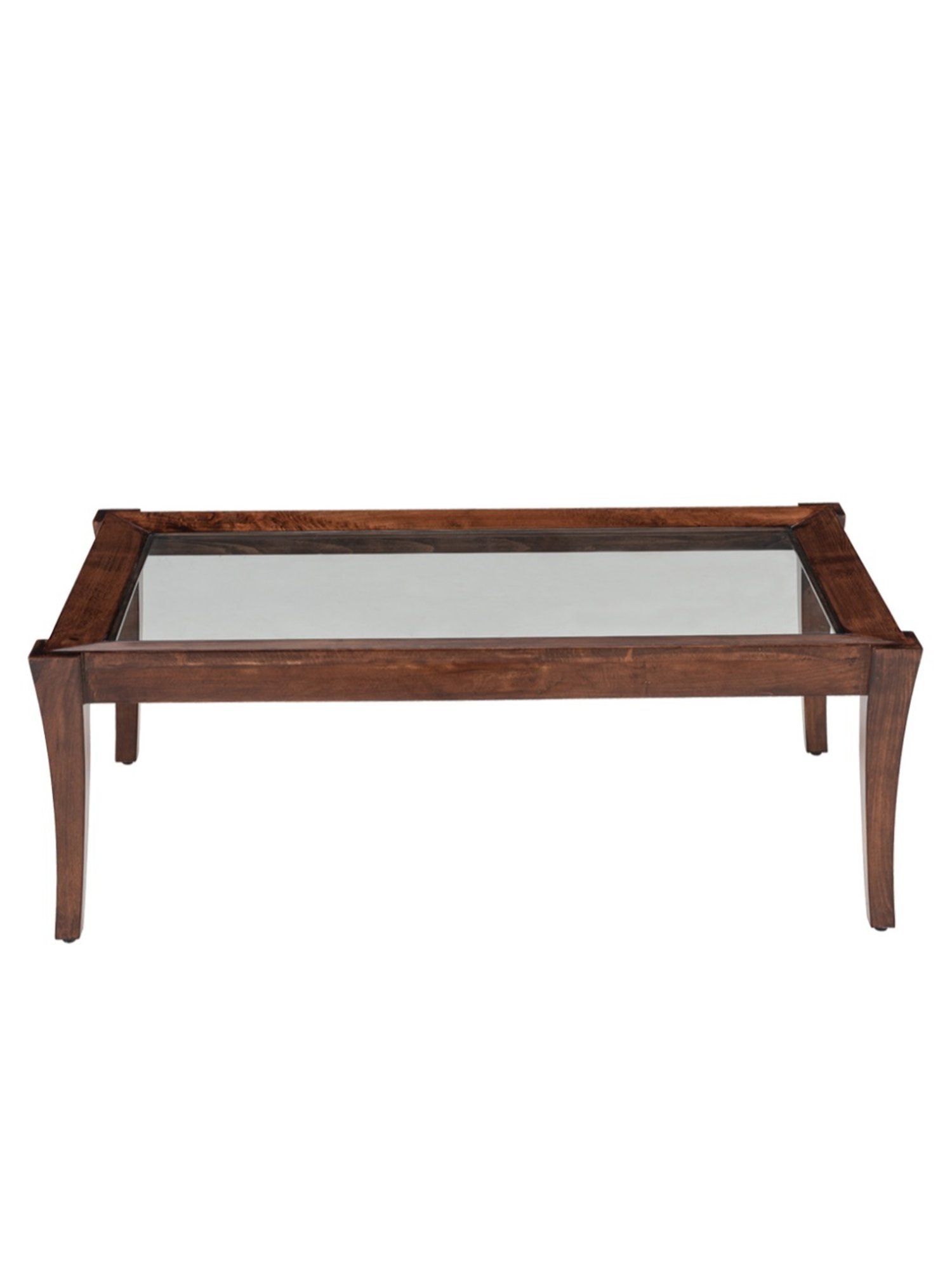 Durian Cameron Walnut Brown Solid Wood Coffee Table in Walnut Finish