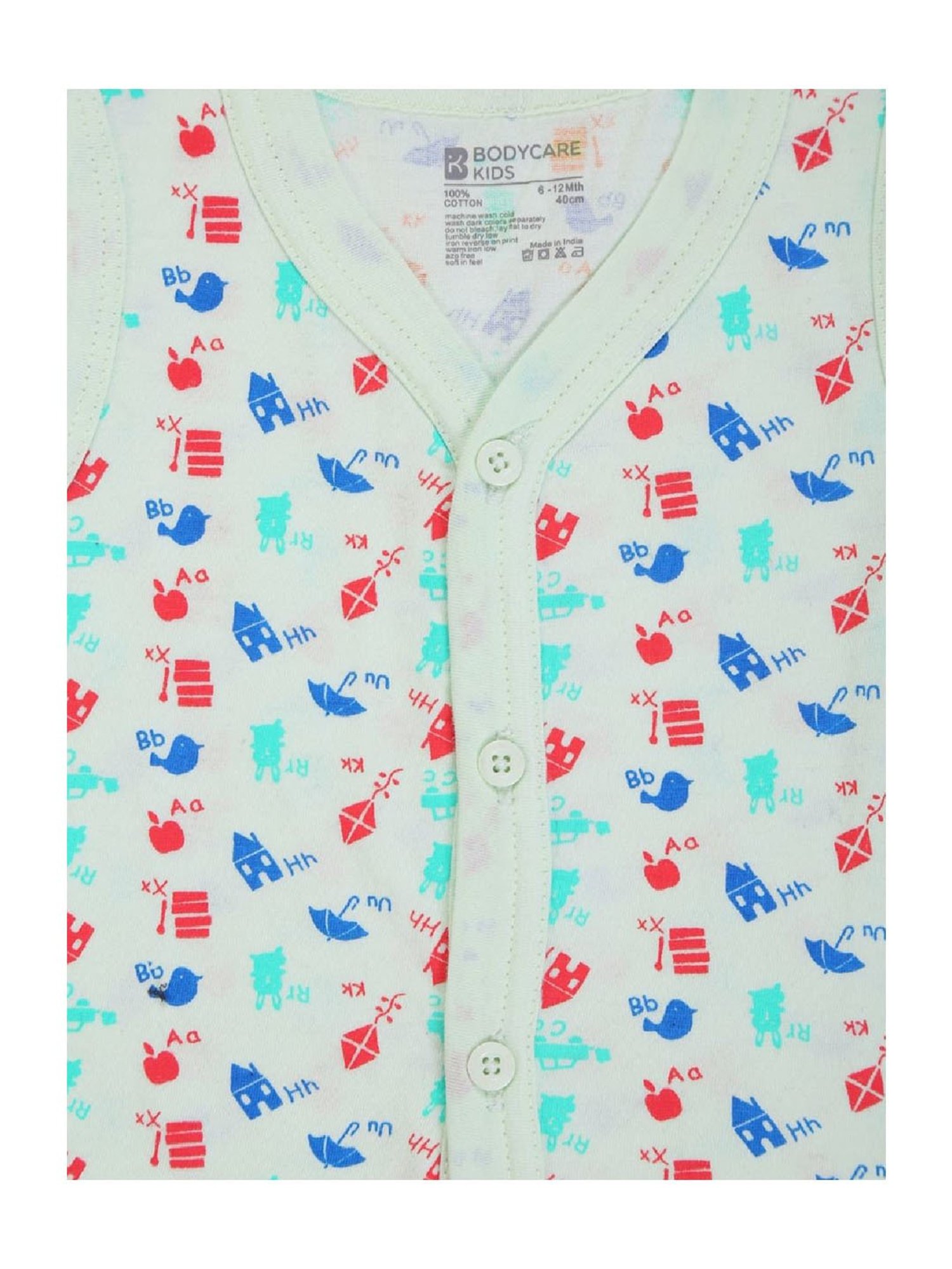 Bodycare Kids Assorted Printed Vests(Pack Of 3)