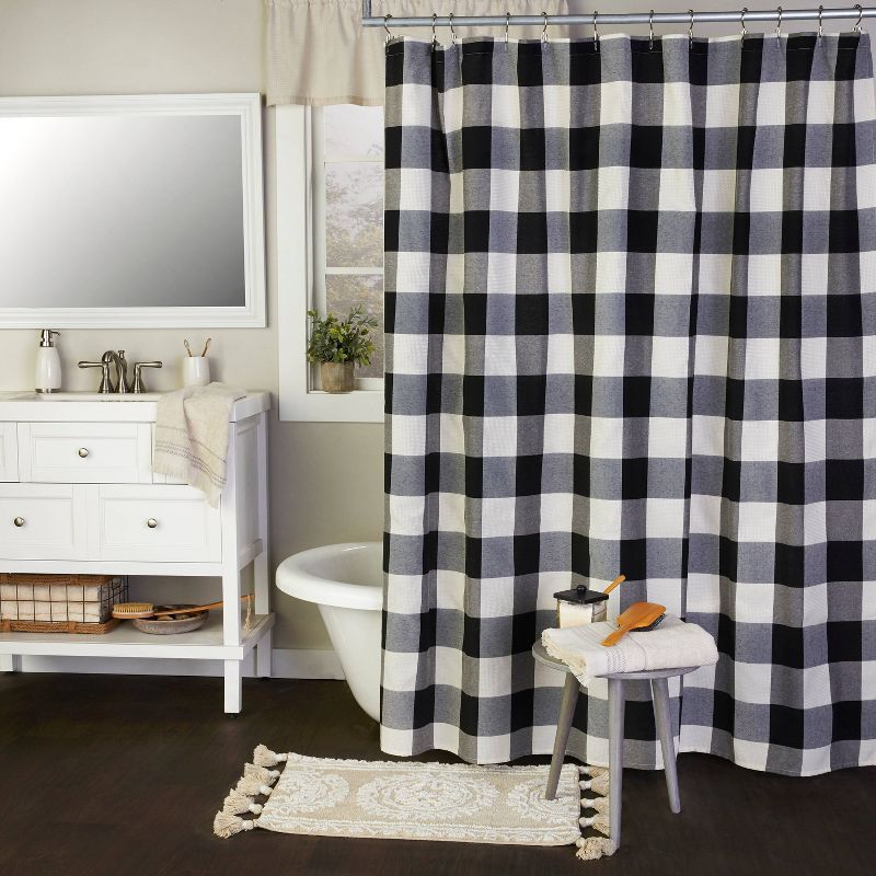 Grandin Shower Curtain Black/White - SKL Home