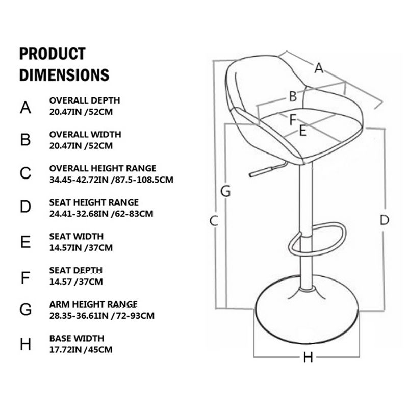 Set of 2 Mid-Century Leatherette Swivel Barstool Hunter Green - Glitzhome