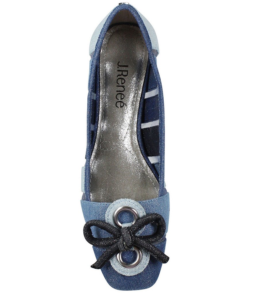 J. Renee Edie Denim Colorblock Flats