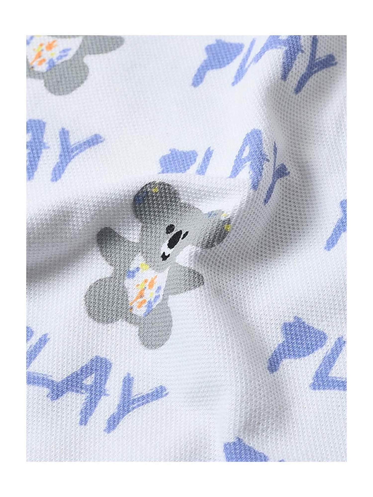 MiArcus Kids Blue Cotton Printed Polo T-Shirt