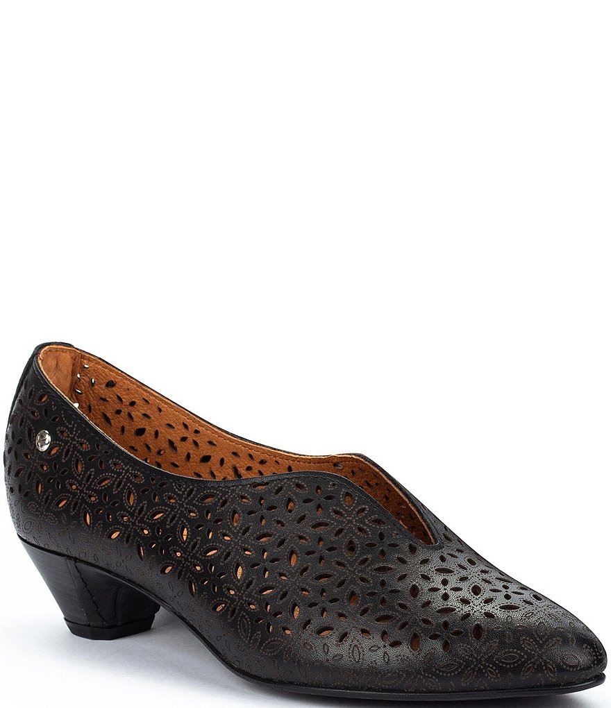 Pikolinos Elba W4B V Cut Punched Leather Heels