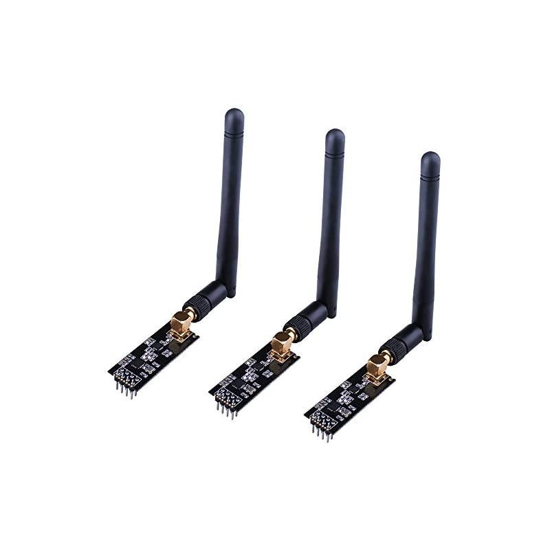 3pcs Wireless Transceiver Module 24G 1100m NRF24L01+PA+LNA in Antistatic Foam for ArduinoIDE Compatible with Antenna LKY67