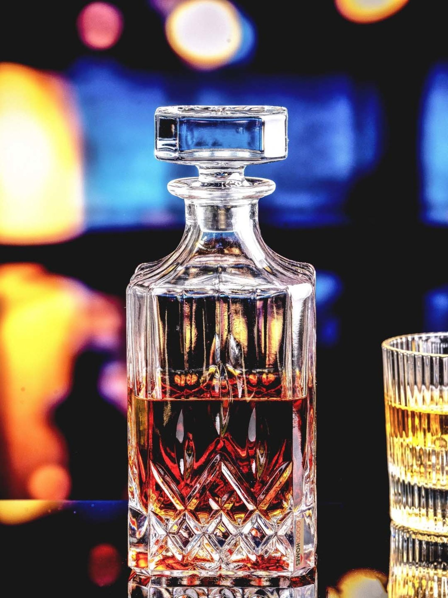 Pure Home and Living Blue Glass Decanter (0.7 L)