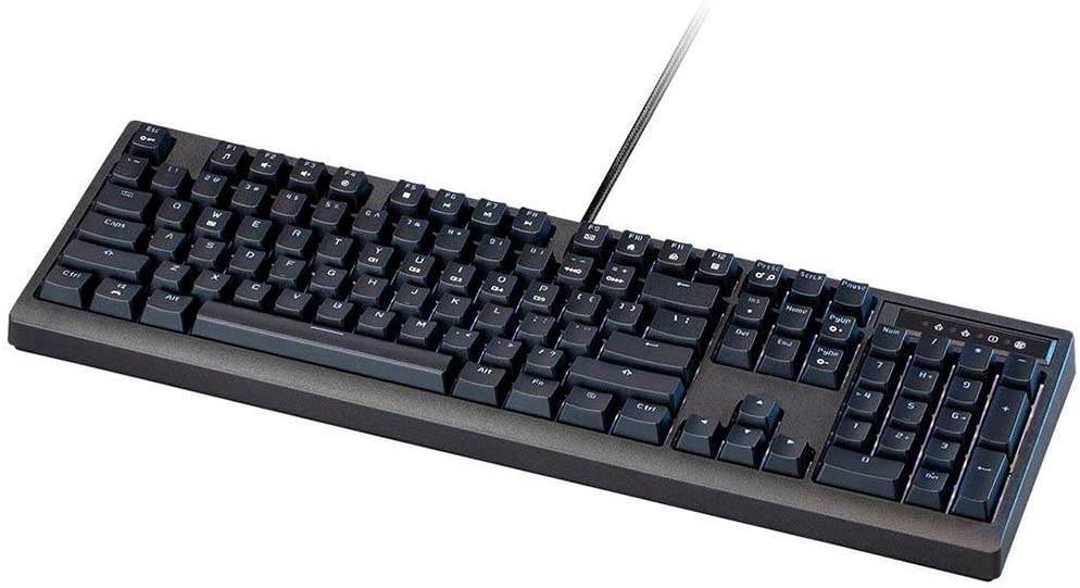 Monoprice Brown Switch Full Size Mechanical Keyboard - Backlit - Black | Ideal for Office Desks, Workstations, Tables - Workstream Collection