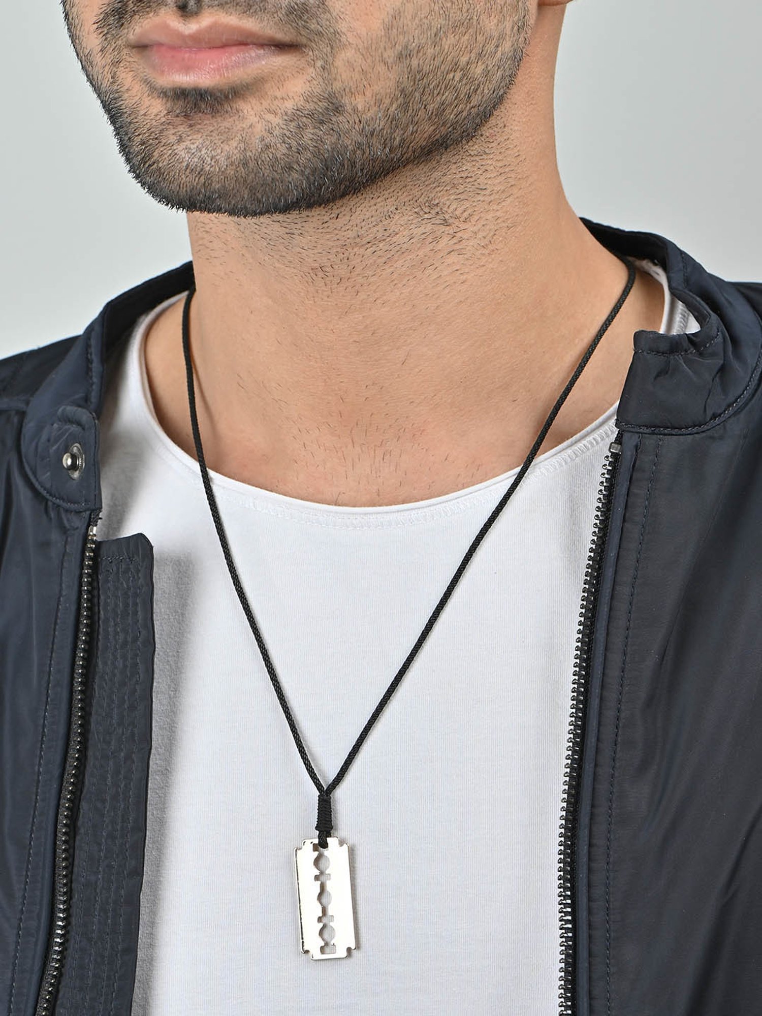 The Bro Code Silver Blade Pendant Neckalce Chain for Men