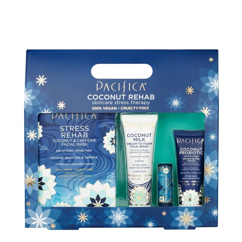 Pacifica Coconut Rehab Skincare Stress Therapy Set - 4ct/3.55 fl oz