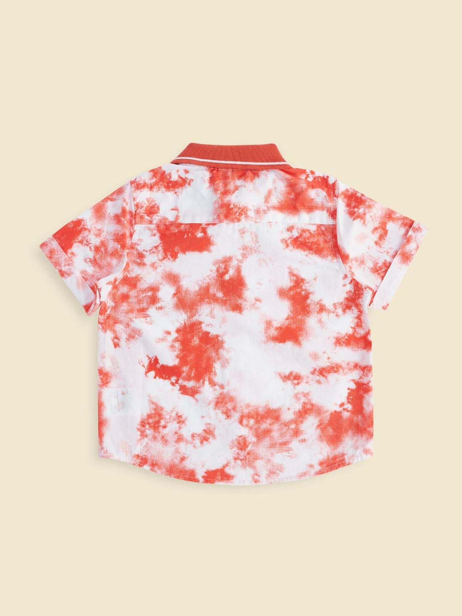 Pantaloons Baby White & Red Cotton Printed Shirt