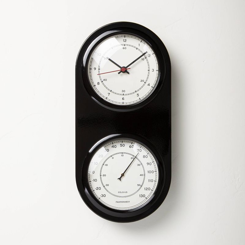 20" Metal Cut Out Roman Numeral Wall Clock Black - Patton Wall Decor