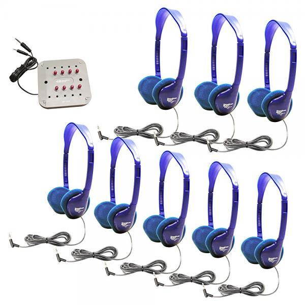 HamiltonBuhl Kids Listening Center with 8 Personal Headphones and Jackbox