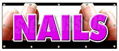 48"x120" NAILS BANNER SIGN nail salon manicure spa signs pedicure