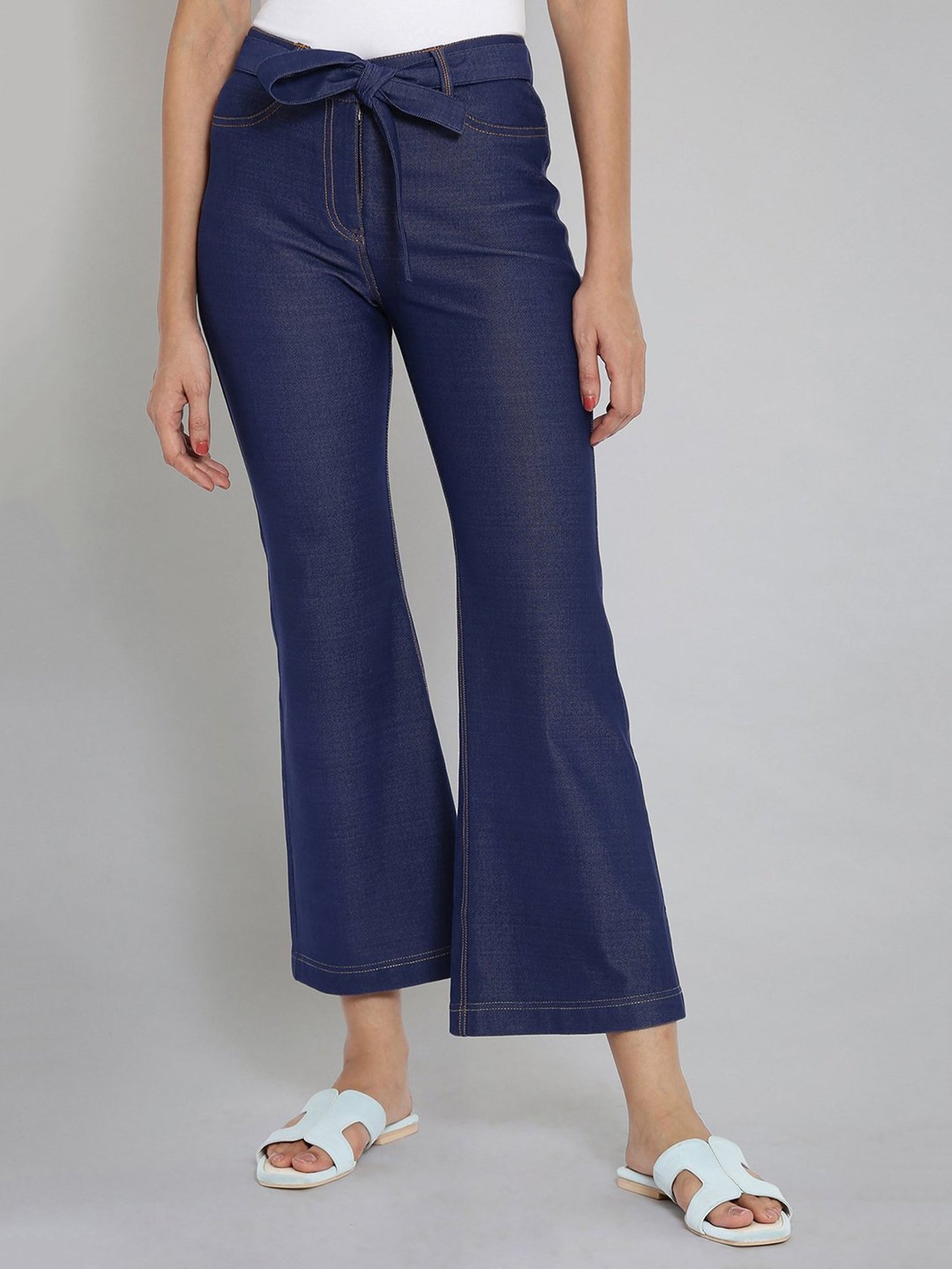 Elleven Navy Flat Front Trousers