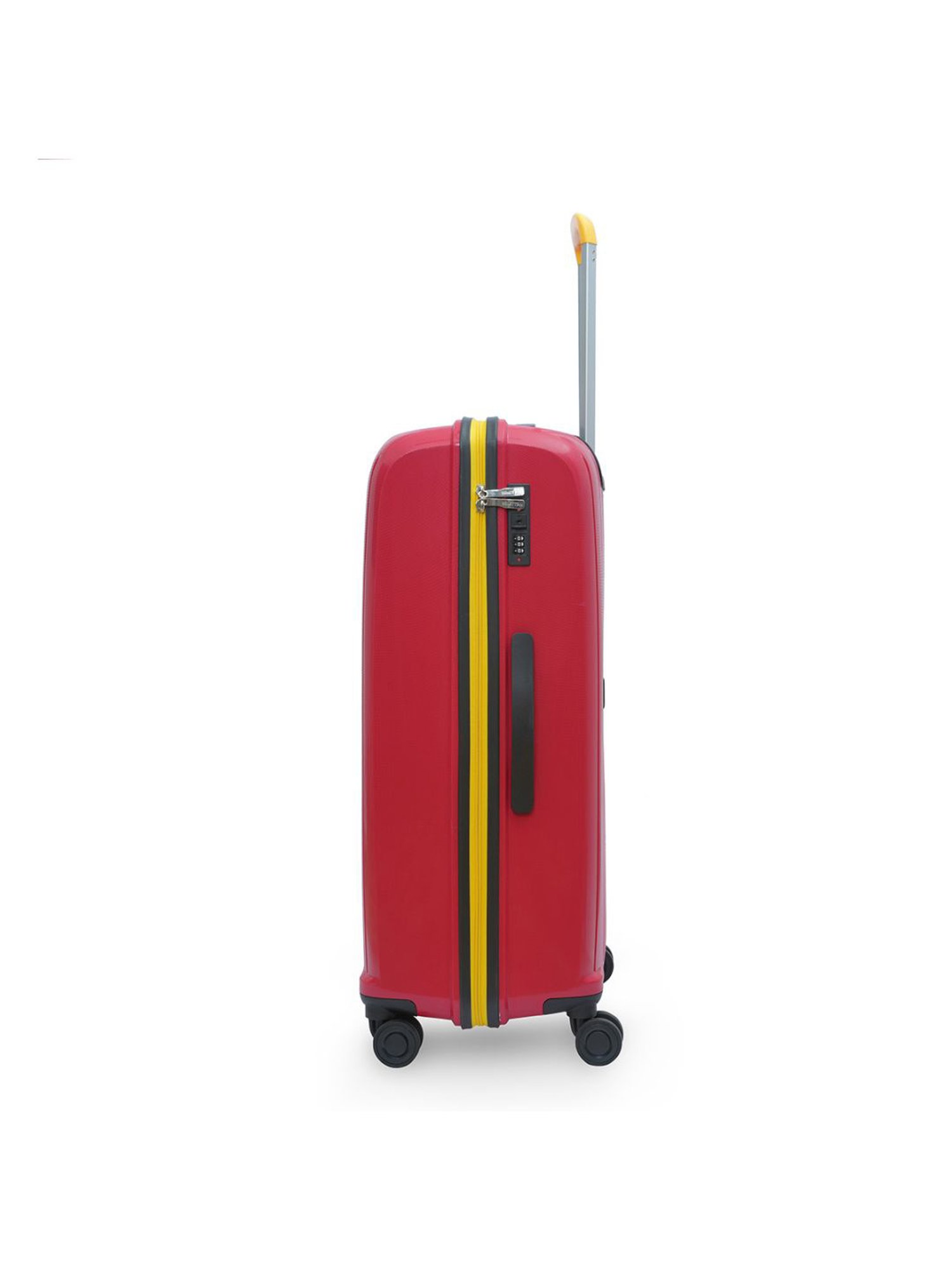 United Colors of Benetton Wayfarer Red Textured Hard Large Trolley Bag - 79 Cm