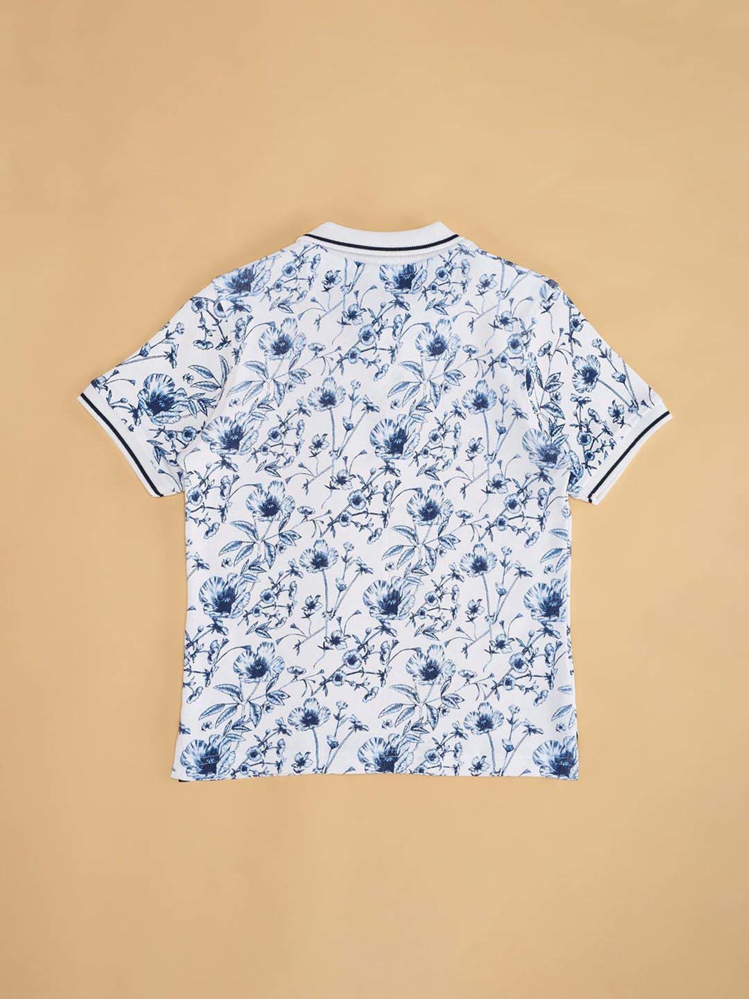 Pantaloons Junior Multicolor Cotton Striped Polo T-Shirt