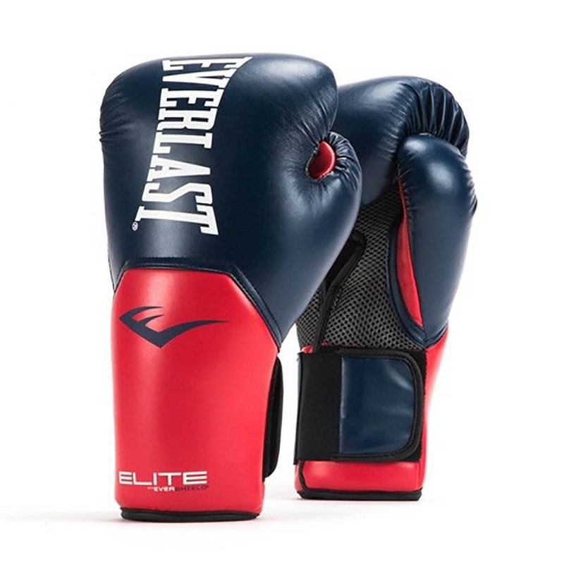 Everlast Pro Style Elite Exercise Workout Training Boxing Gloves for Sparring, Heavy Bag and Mitt Work, Size 16 Ounces Navy/Red