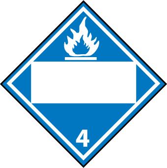 NMC DL64BP-PLACARD, DANGEROUS WHEN WET 4, BLANK, 10 3/4X10 3/4, PS VINYL (1 EACH)