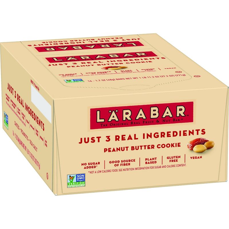 Larabar Peanut Butter Cookie, Gluten Free Vegan Fruit & Nut Bar, 1.7 oz Bars, 12 Ct