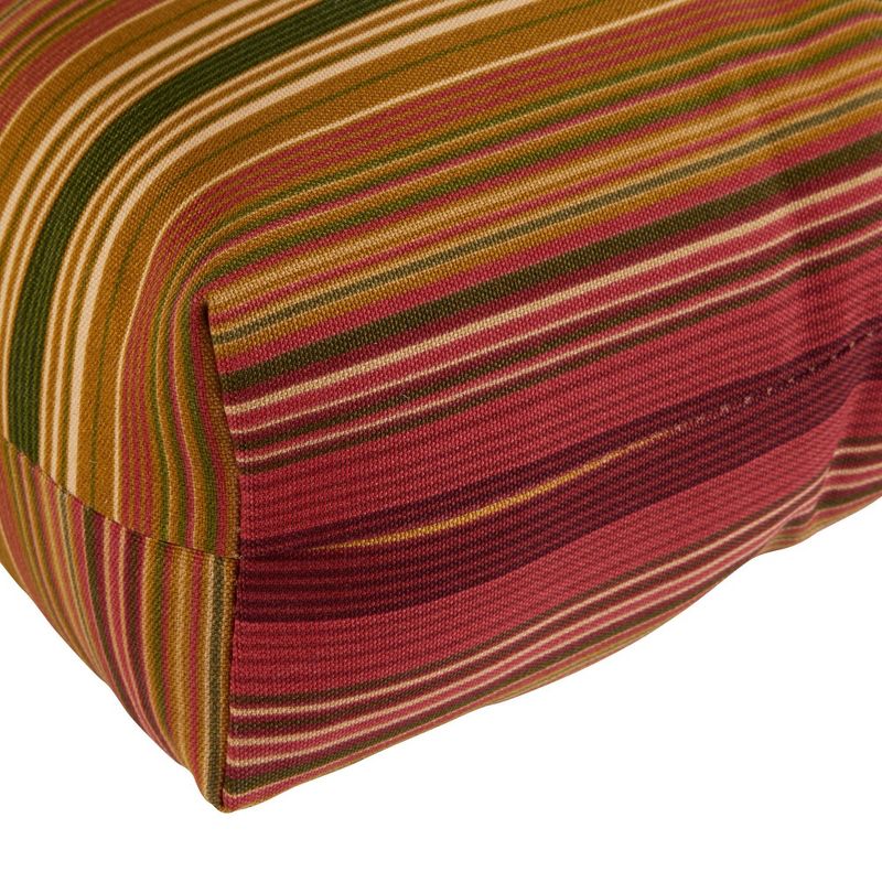 Set of 2 Kinnabari Stripe Outdoor High Back Chair Cushions - Kensington Garden