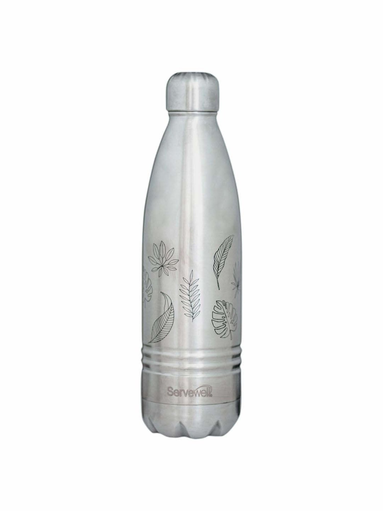 Servewell Indus Silver Stainless Steel Autumn Printed Vacuum Bottle (0.5 L)