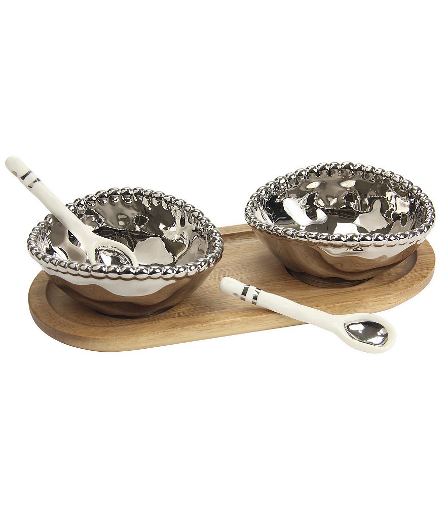 Pampa Bay Entertainment 5-Piece Wood Board Set with Dip Spoon