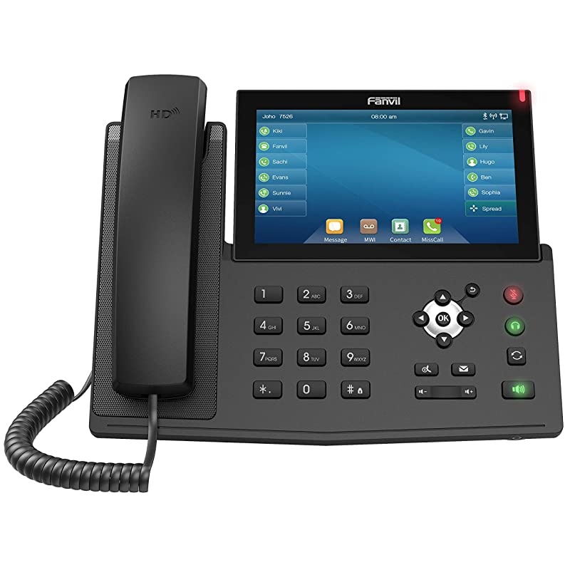 X7 Enterprise VoIP Phone 7Inch Color Touch Screen 20 SIP Lines Power Adapter Not Included