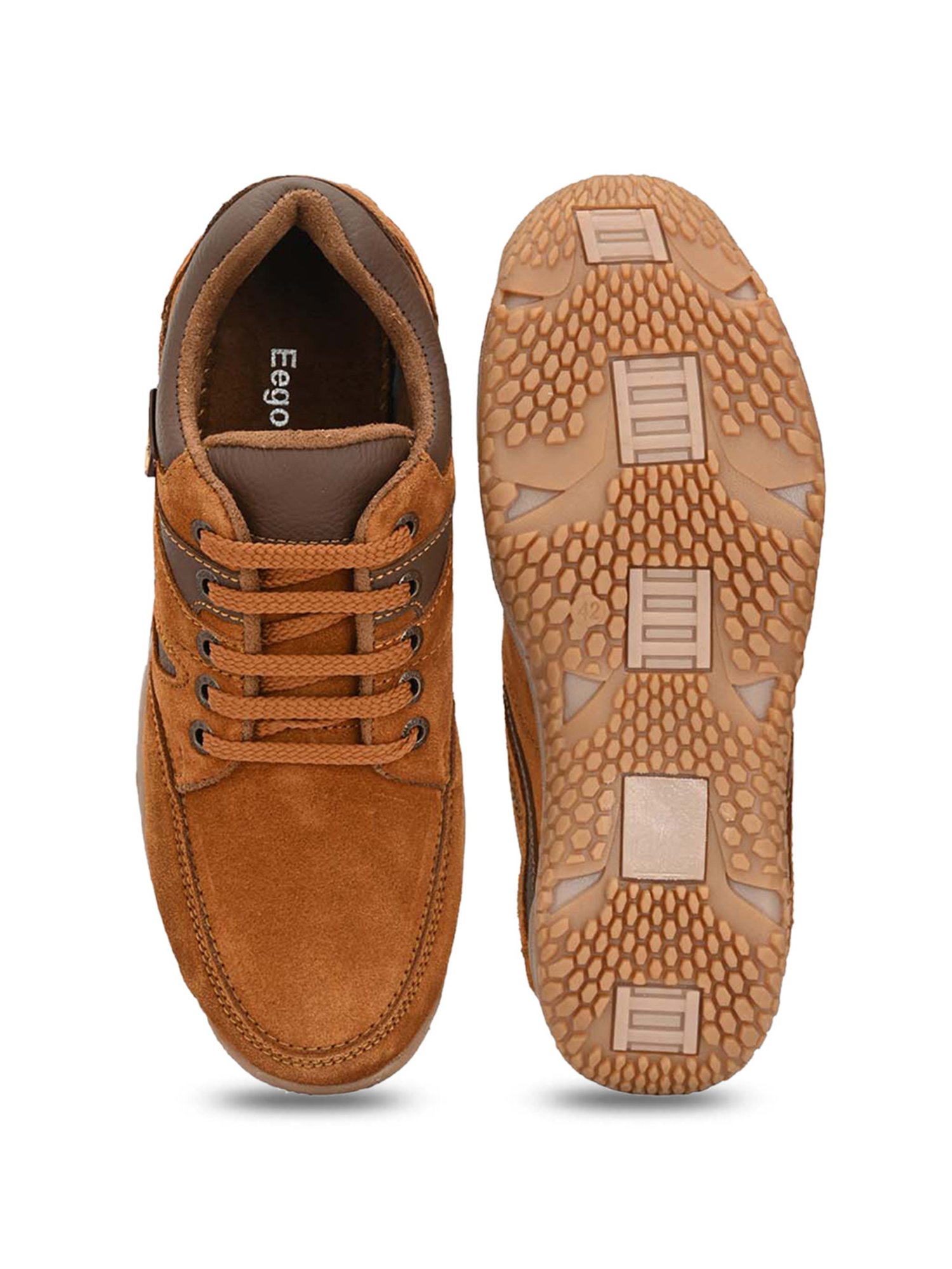 Eego Italy Men's Tan Derby Shoes