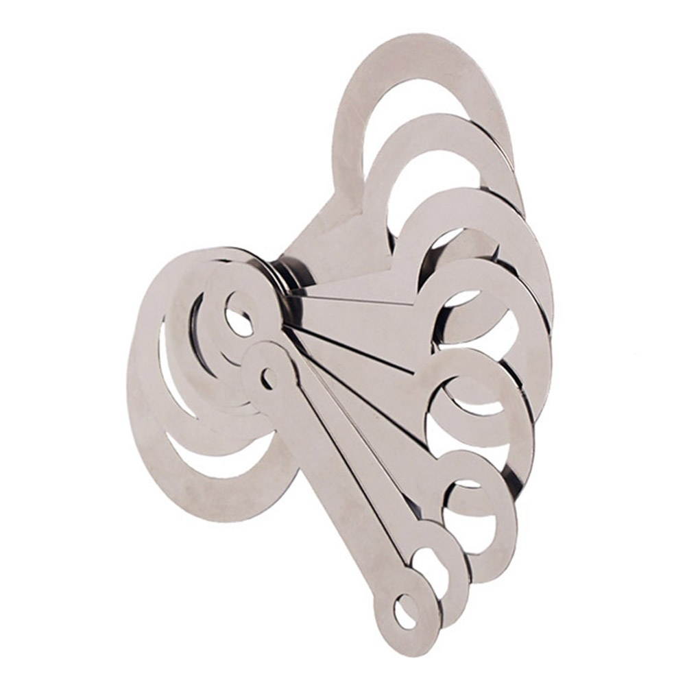 8PCS/Set Saxophone Pad Leveling Rings Sax Leveling Tool Pads Repair Tool for Saxophone Flute Clarinet (Silver)