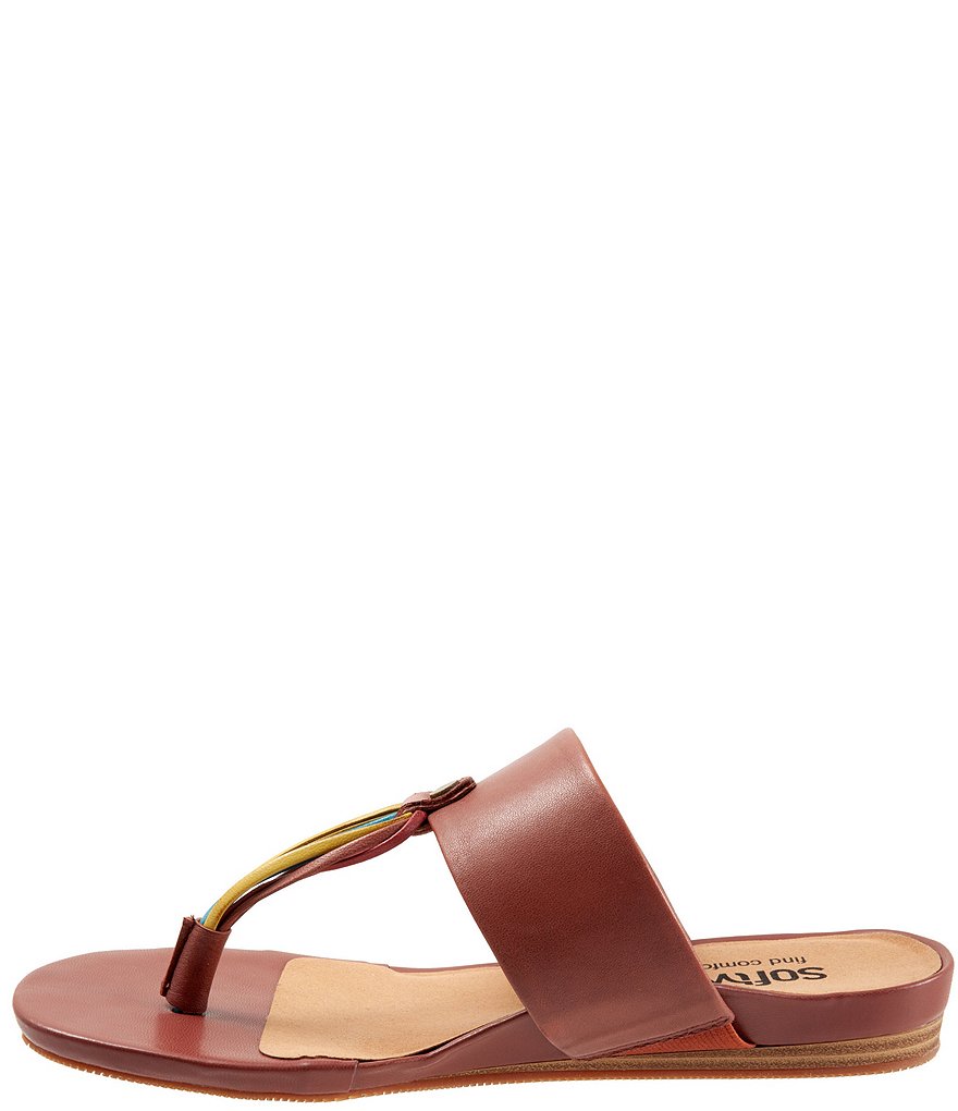 Softwalk Calimesa Leather Thong Slide Sandals