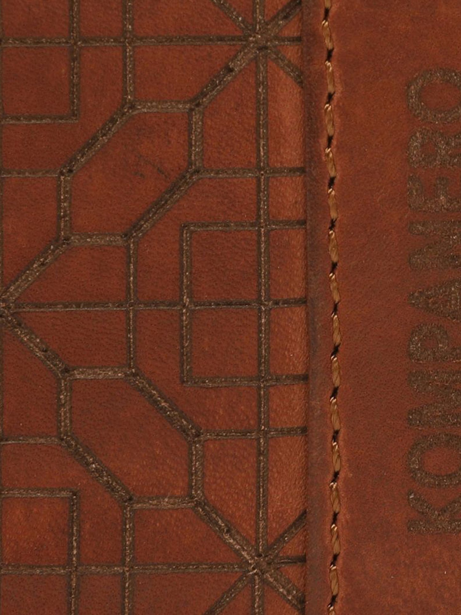 KOMPANERO Arlo Cognac Leather Textured Bi-Fold Wallet
