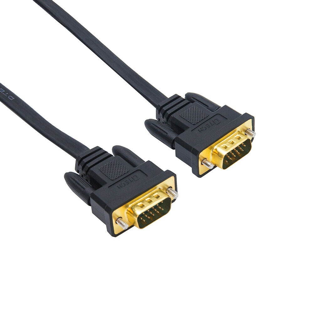 15 ft Long VGA Cable Male to Male SVGA Monitor Cord Slim Computer Wire 5m