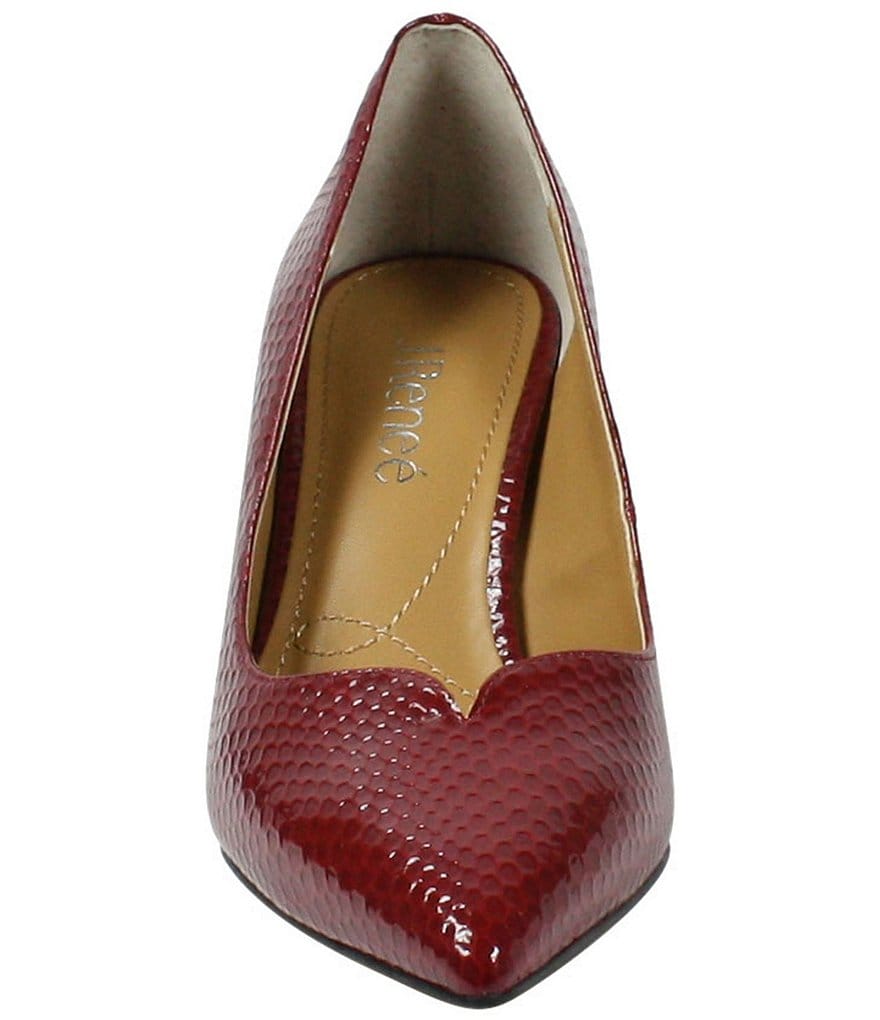 J. Renee Abigaile Patent Embossed Snake Print Pumps