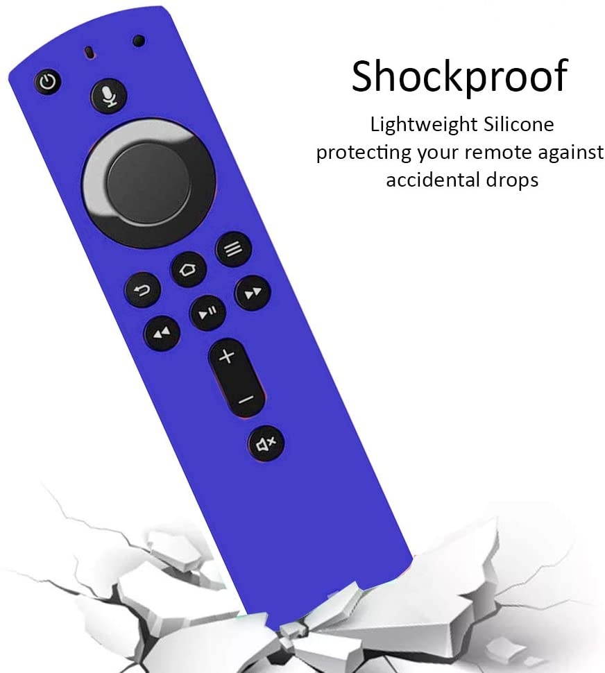 Shockproof Protective Silicone Case/Covers Compatible with All-New Alexa Voice Remote for Fire TV Stick 4K, Fire TV Stick (2nd Gen), Fire TV (3rd Gen) - Dark Blue