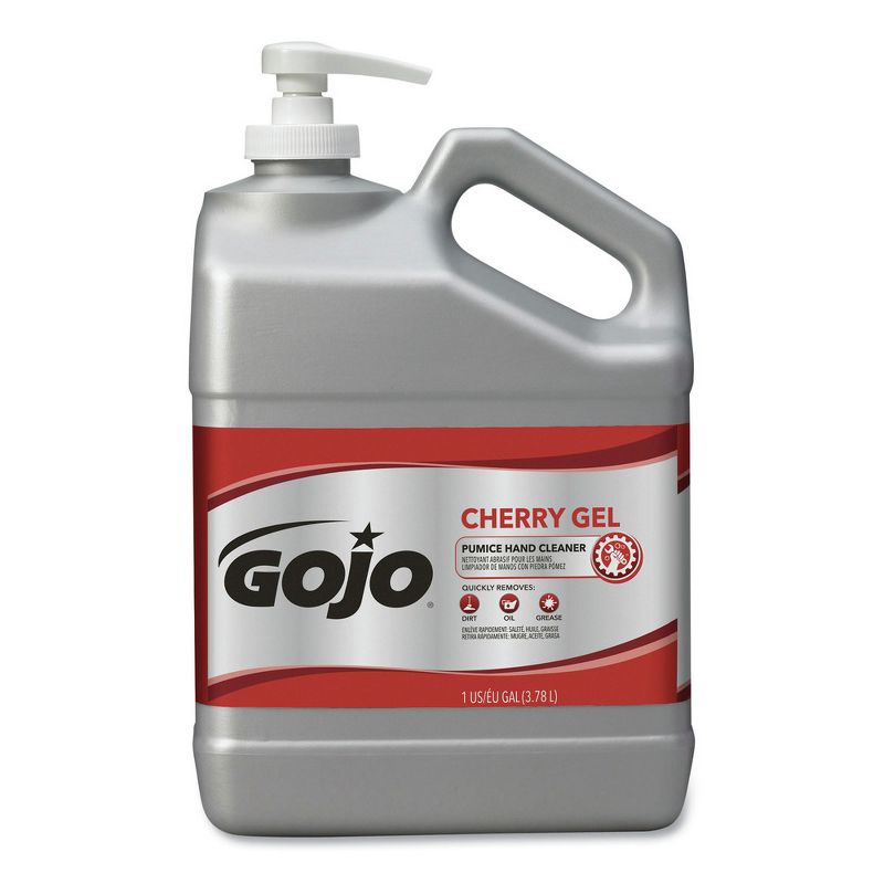 GOJO Industries 2358-02 Cherry Gel 1 Gallon Pump Bottle Pumice Hand Cleaner