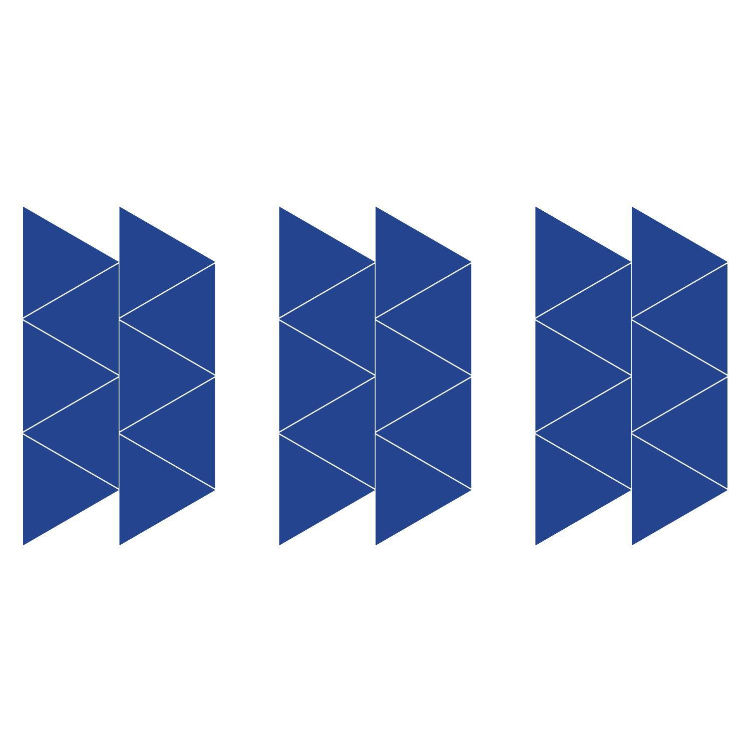 LiteMark 2 Inch Black Removable Triangle Decals - Pack of 84