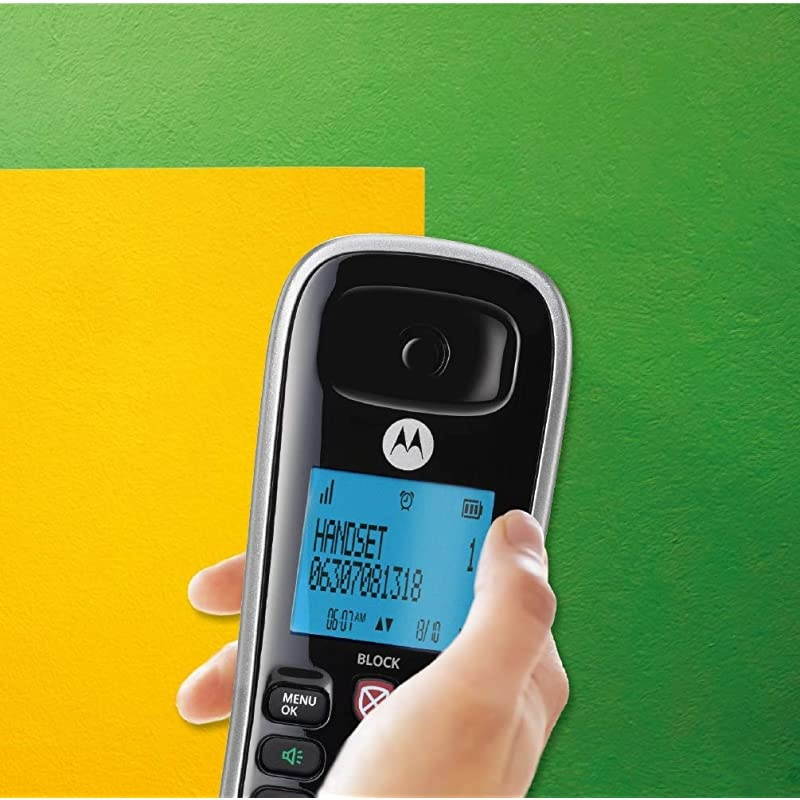 CD4011 DECT 60 Cordless Phone with Answering Machine and Call Block SilverBlack 1 Handset