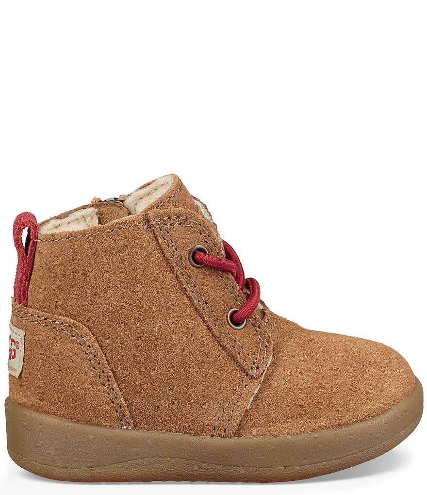 UGG&reg; Boys' Kristjan Suede Crib Shoe Booties (Infant)