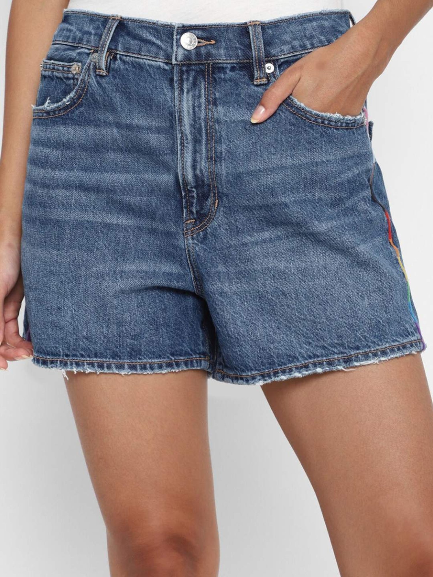 American Eagle Outfitters Blue Cotton Shorts