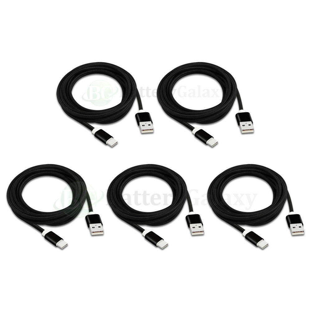 1-100 Lot USB Type C 6' Braided Charger Cable Cord for  Moto Z / Z Force