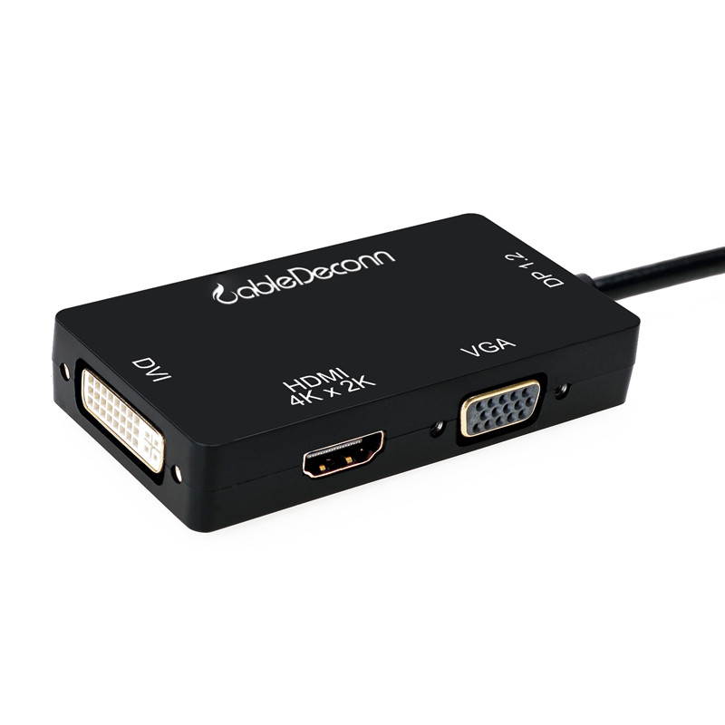 CableDeconn Mini Displayport to Hdmi VGA Dvi Adapter multiport converter 3 in1 multi vga adapter 4K*2K for macbook iMac Surface