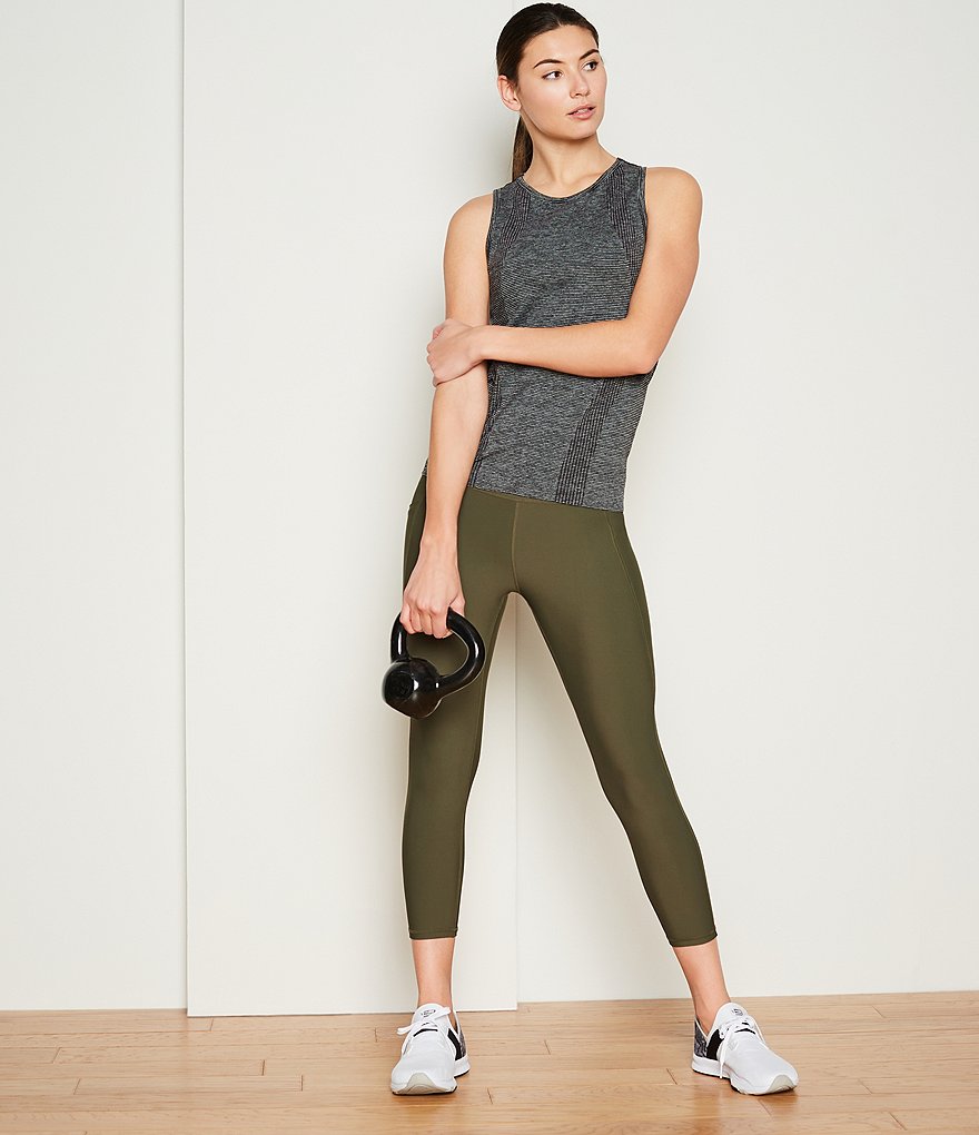 IBKUL Kimmy Print Long Sleeve Mock Neck Active Top