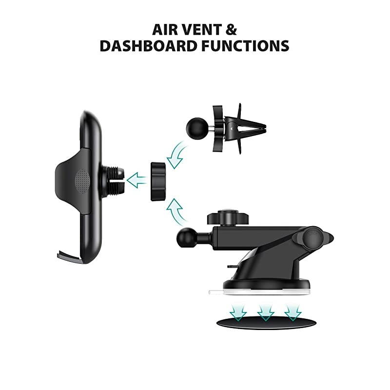Universal Cell Phone Holder for Car Phone Mount Car Phone Holder Dashboard Windshield Air Vent Long Arm Strong Suction Cell Phone Car Mount Fit with iPhone SE 12 Pro Galaxy S21 All Phones