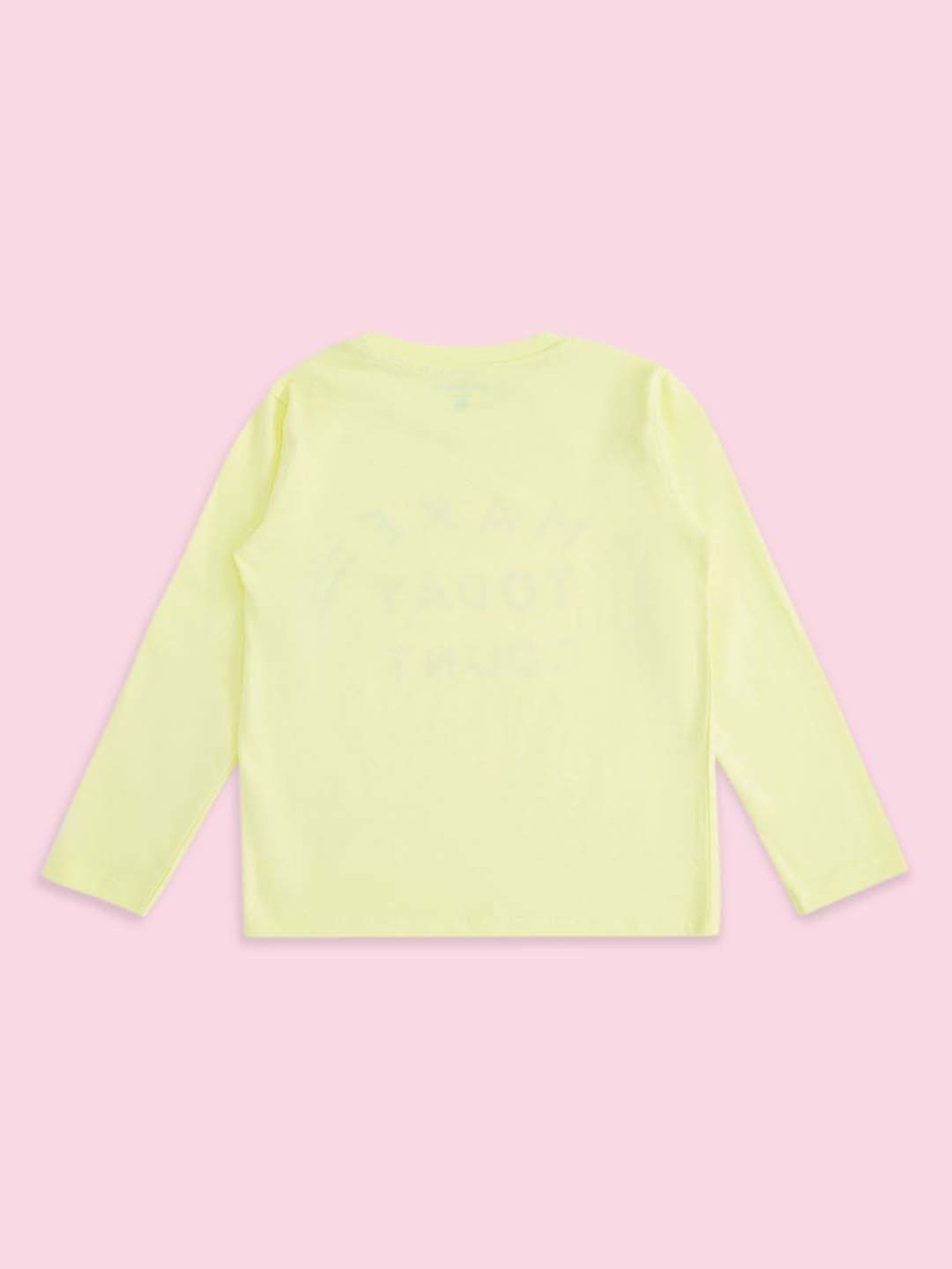 Pantaloons Baby Boys Yellow & Blue Cotton Printed Full Sleeves T-Shirt