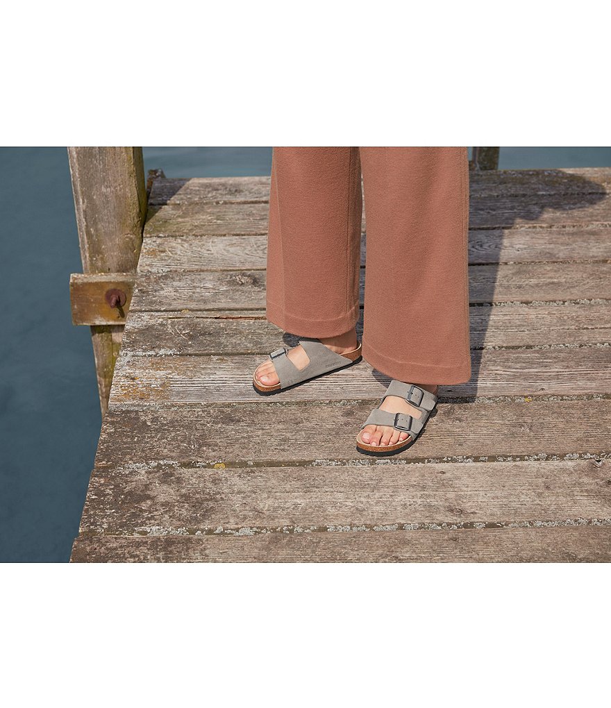 Birkenstock Women's Arizona Suede Dual Adjustable Buckle Strap Sandals