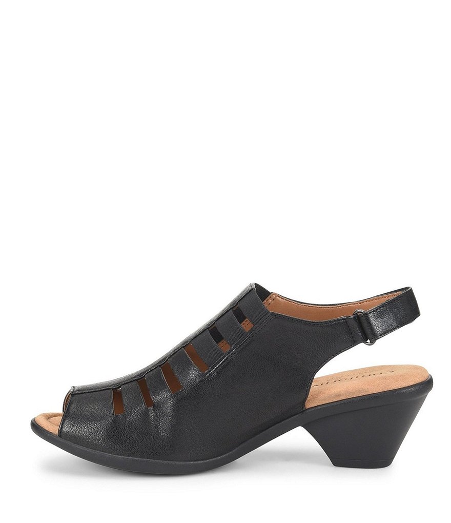 Comfortiva Faye Leather Block Heel Sandals