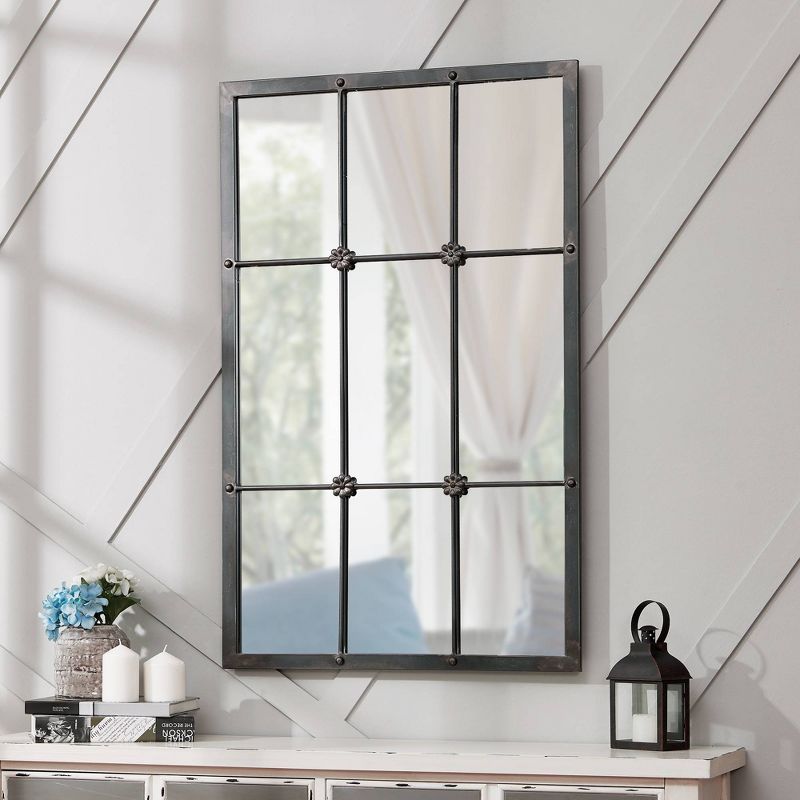 24" x 1" x 38" Homestead Manor Window Mirror Metallic Gray - FirsTime & Co.